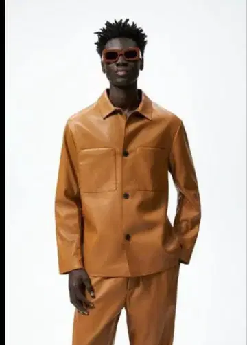 ZARA 가죽 자켓 커버올 인조 가죽