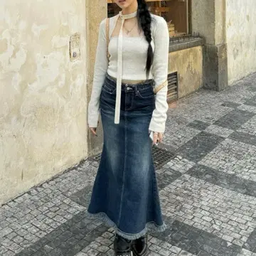 KHAKIPOINT 한국 스커트 데님