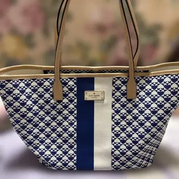 미사용에 가까운 케이트 스페이드 기하학 패턴 토트백 대용량