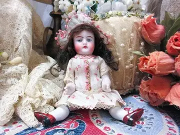 앤티크 미니 마리오네트 독일 비스크 인형