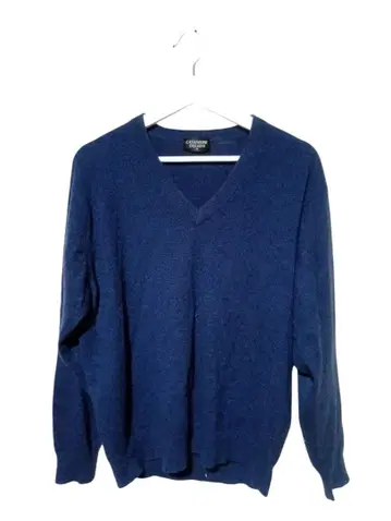 CASHMERE DELIZIA 네이비 V넥 스웨터