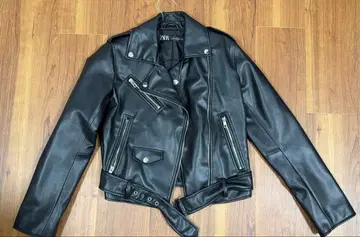 ZARA 인조 가죽 라이더 자켓