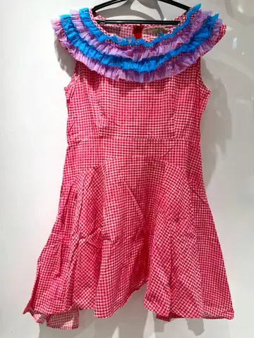 페페 fafa 깅엄 체크 원피스