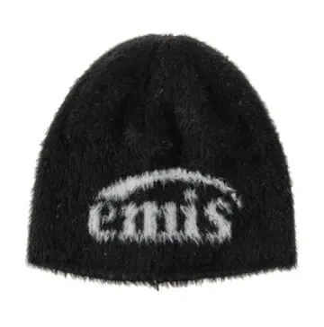 emis 니트 모자 블랙/그레이 로고