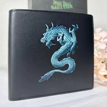 [ 새상품 ] 장 폴 고티에 드래곤 접이식 지갑 로고 블랙 레어