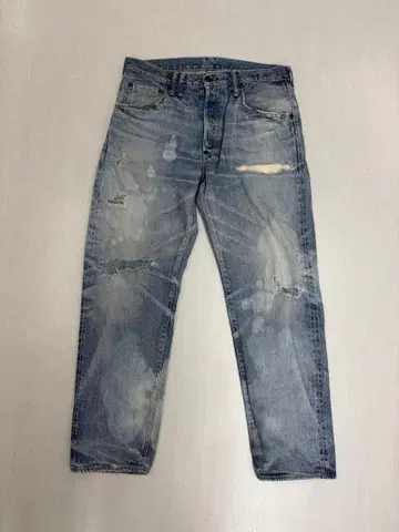 Achronom 빈티지 가공 데님 팬츠 데미지 리페어