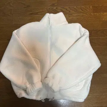 젝시믹스 플리스 하이넥 자켓 아이보리