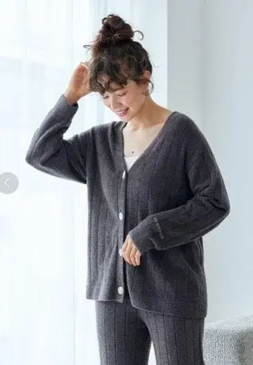 핫 스무디 와이드 리브 가디건