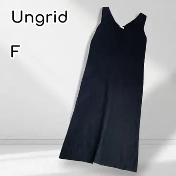 Ungrid 슬리브리스 코튼 니트 타이 트로 롱 원피스 워셔블 무지