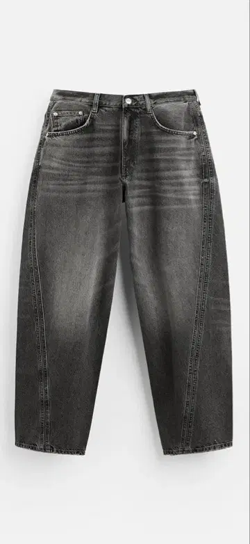 ZARA 심 디테일 배기 데님 팬츠