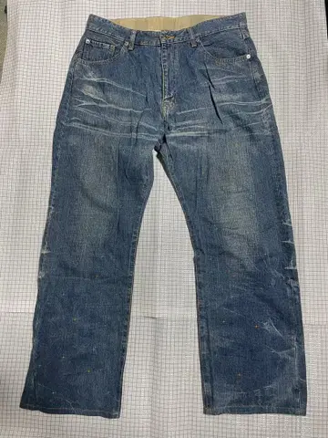 SWAGGER 크로스 자수 데님 스와거 데님 팬츠