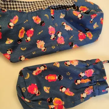 일본풍 마이코 인형 패턴 토트백과 파우치 세트