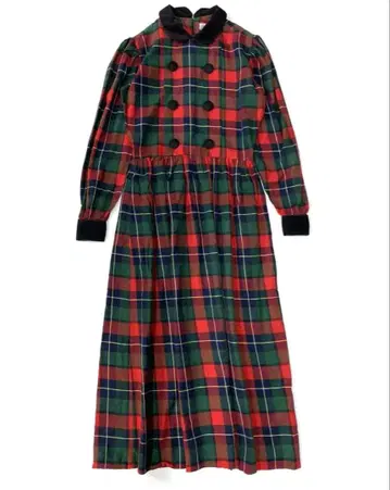 vintage*70s 클래시컬 체크 원피스