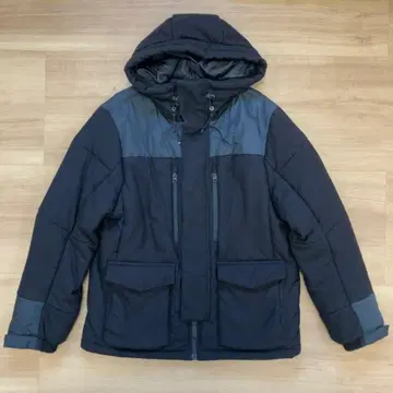 HIBECK 다운 자켓 L 블랙 그레이 블랙