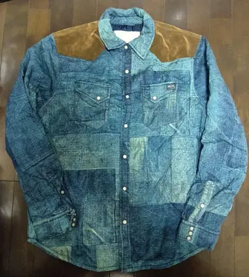 DENIM SUPPLY 패치워크 데님 셔츠 자켓