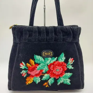 새상품급 페이러 핸드백 블랙 꽃