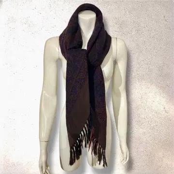 [ 새상품급 ] 울 100% 스톨 무릎 담요 페이즐리 무늬