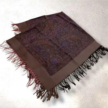 [ 새상품급 ] 울 100% 스톨 무릎 담요 페이즐리 무늬