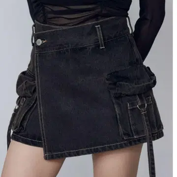 EMODA 카고 랩 데님 숏팬츠 스커트