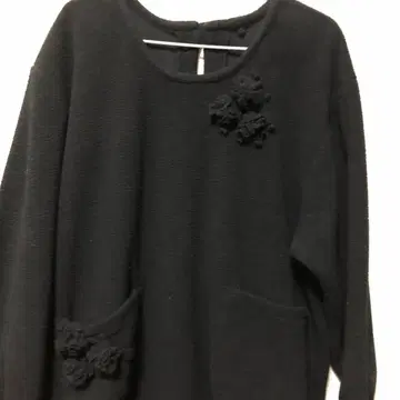 블랙 / 꽃 모티브 룸웨어 / 카포기