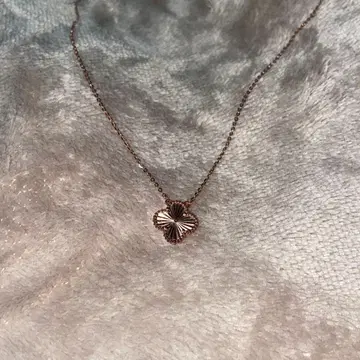 [ 새상품급 ] 클로버 목걸이 핑크 골드