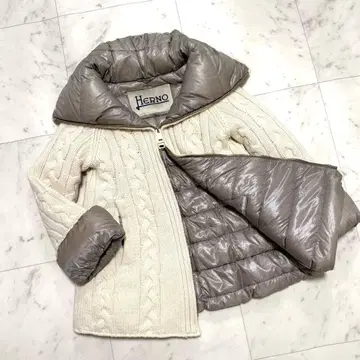 새상품급 HERNO 헬레노 니트 다운 자켓 코트