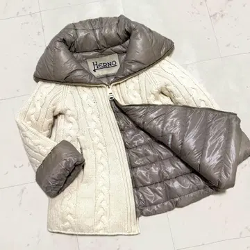 새상품급 HERNO 헬레노 니트 다운 자켓 코트