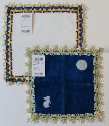 치카자와 레이스 타월 손수건 2개 세트 달맞이 토끼 계란 간장밥