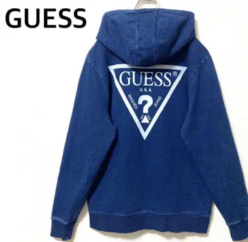 GUESS 다크 블루 집업 후드티