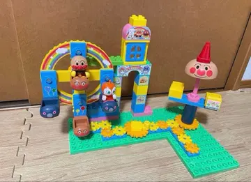 블록 라보 커다란 관람차의 빙글빙글 놀이공원 블록 바케츠