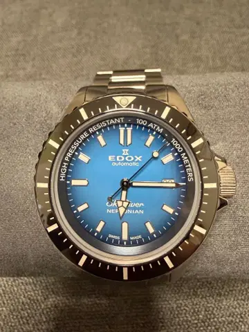 [ 새상품급 ] EDOX 스카이 다이버 넵튜니안 자동 와인딩