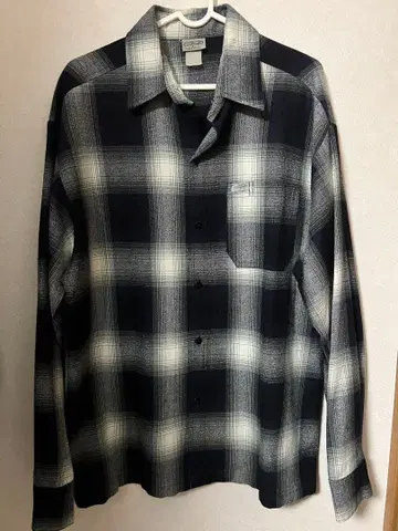 칼탑 플란넬 셔츠 네이비/화이트