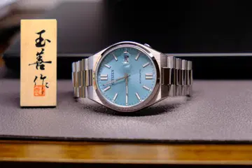 새상품 Citizen tsuyosa 자동 시계 파란 다이얼 스테인리스