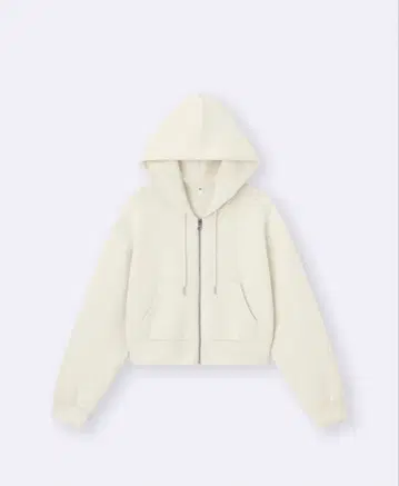 퍼프 맨투맨 풀 집업 후드티 WOMEN XL 30 NATURAL