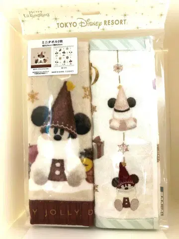 [미개봉 새상품] 디즈니 크리스마스 릴린린 미니 타월 2개