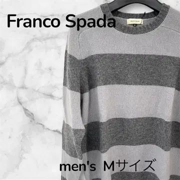 [Franco Spada] 그레이 스트라이프 니트 M 사이즈 보더 고급