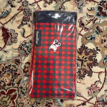 파미리아 familiar 슈파트 S 사이즈 에코백 빨간색 체크 새상품