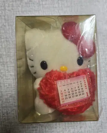 [레어] 헬로키티 2010년 달력 봉제 인형 키링 산리오