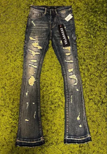 장미바사스 VALABASAS 데미지 가공 플레어 청바지 새상품 28