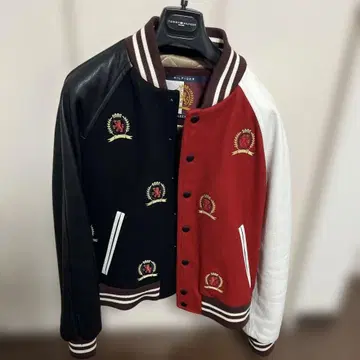 HILFIGER COLLECTION 바시티 자켓 블랙/빨간색/화이트