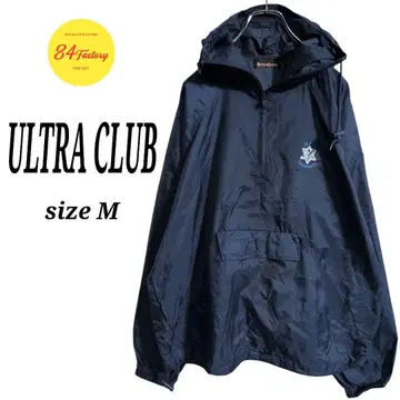 ULTRACLUB 후디 나일론 후드티 자수 하프 지퍼 남성용 M