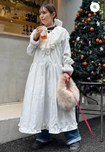 택 포함 새상품 프릴 원피스 dearsisterhood