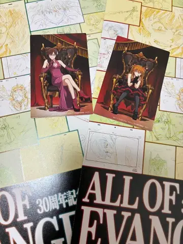 에반게리온전 아스카 마리 입장 혜택 & 팜플렛 2장 세트 30주년 기념