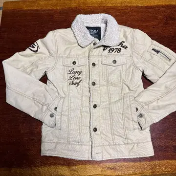 Gotcha 데님 자켓 크림색 1978년