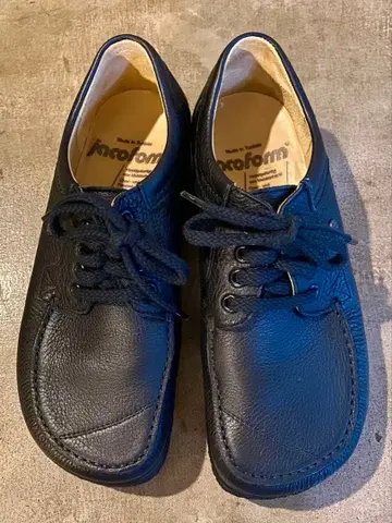 JACOFORM 야코폼 블랙 가죽 컴포트 슈즈