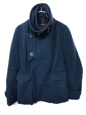 Y2K 모드 구제 의류 볼륨 넥 비대칭 디자인 피 코트