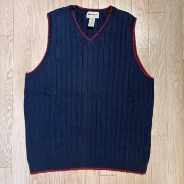 00s 에디 바우어 V넥 니트 베스트 구제 의류