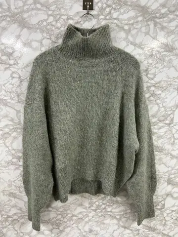 STYLEMIXER 터틀넥 스웨터 루즈핏 그린