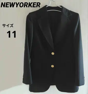 [ NEWYORKER ] 골드 버튼 블랙 자켓 사이즈 11