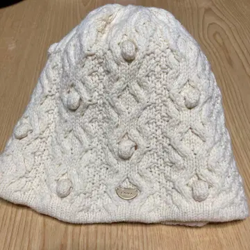 CA4LA 카시라 화이트 케이블 짜임 니트 모자 No.62